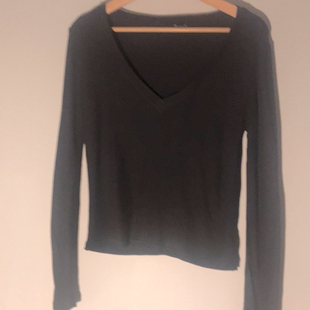 Classic Black V-Neck Women's Top